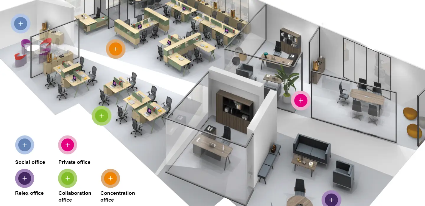 Modular office furniture