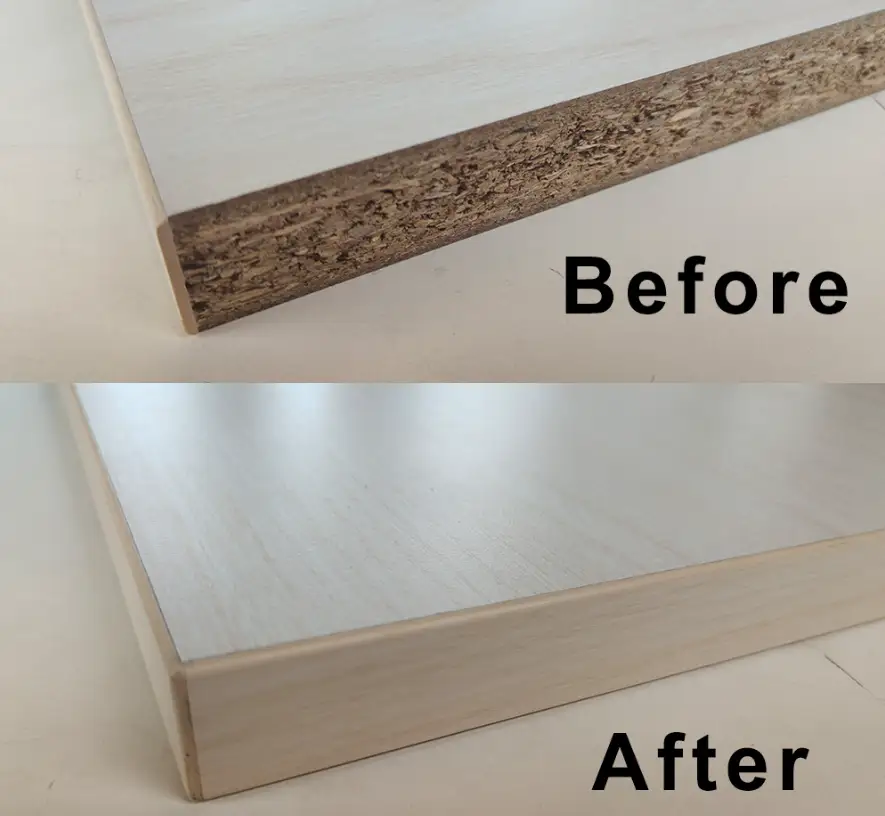 Edge Banding Process before after